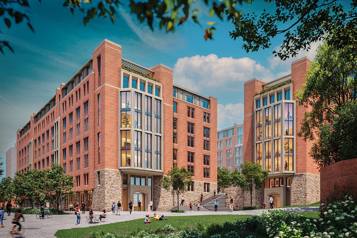 Outdoor rendering of the Hayden-Byrnes Dorms